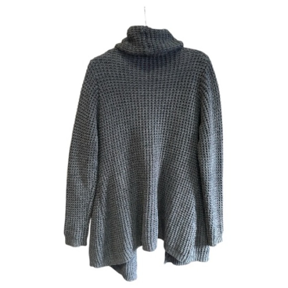 LINE Chunky Knit Cotton‎ Sweater Cardigan Purple Gray L - Picture 3 of 9